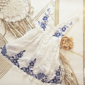 Free People Aida Embroidered Slip Dress